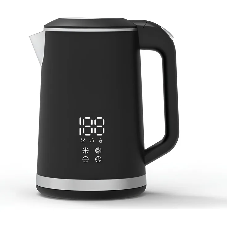 TEKOO Wasserkocher TK-1500, 1,5L mit Temperaturregelung, Entchlorung und doppelwandiger Sicherheit, 1500W
