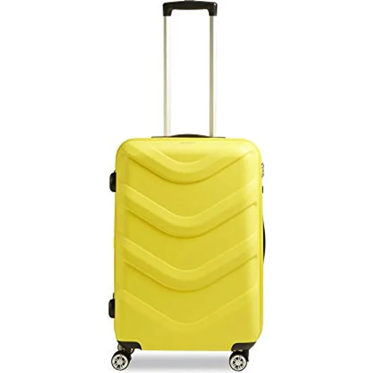 STRATIC Arrow 2 Hartschalen-Koffer Trolley Reisekoffer Rollkoffer 4 Rollen TSA-Zahlenschloss, Größe M, Yellow