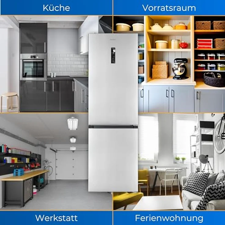 Exquisit KGC350-105-NF-040C inoxlook | 347 L Volumen | Kühl Gefrierkombination No Frost | Türanschlag wechselbar | Kühlgefrierkombination freistehend – Bild 5