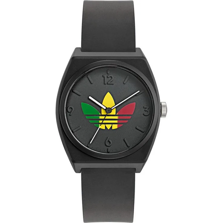 adidas Originals Quarzuhr AOST24071, Schwarzes Kunststoffgehäuse, Wasserdicht 5 ATM