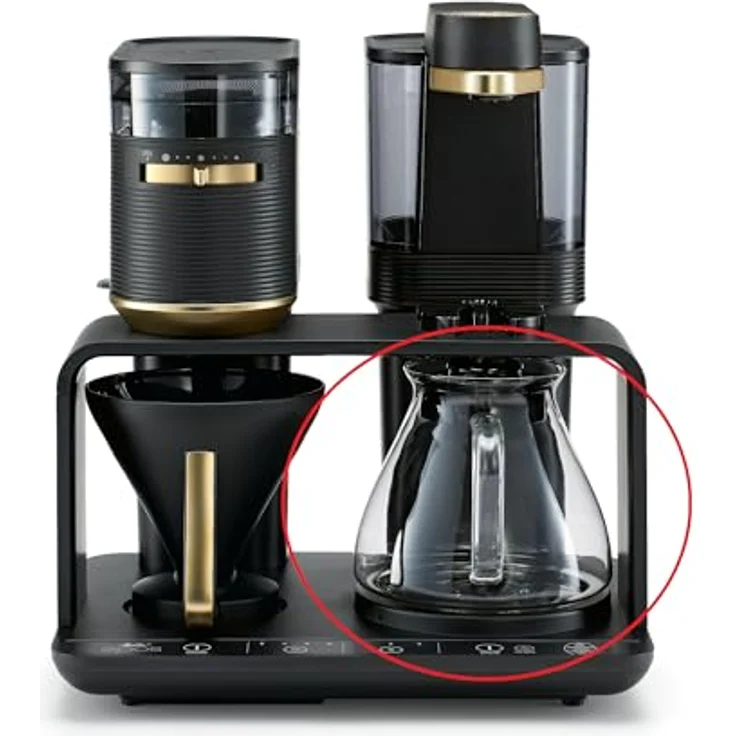 Melitta Ersatzkanne EPOS/EPOUR, Borosilikat-Glaskanne für Filterkaffeemaschinen, transparent, 1.0L – Bild 3