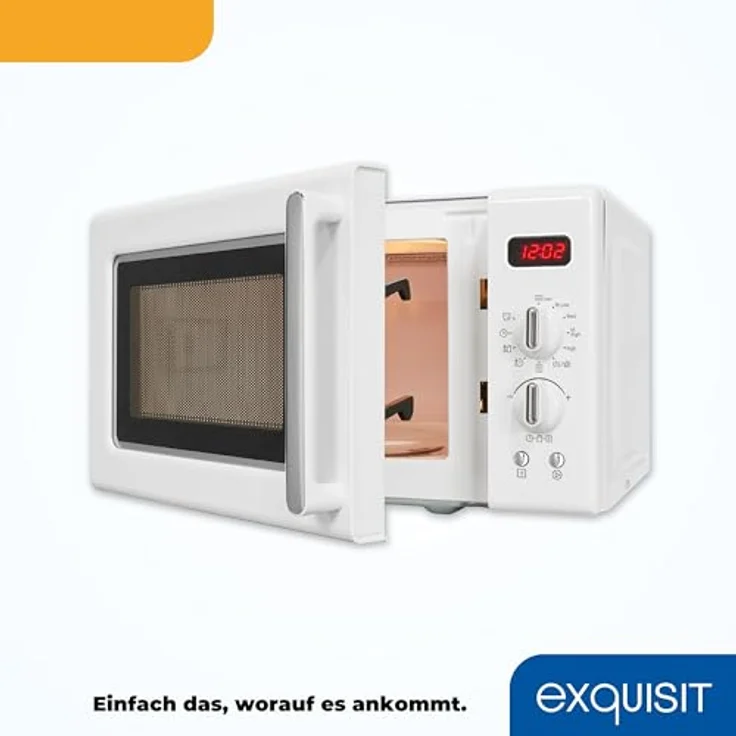 RMW720-3GDIG Mikrowelle mit Grill, Standgerät, 700 Watt, 20 Liter Garraum, weiß, 8 Automatik-Programme, lackiert – Bild 5