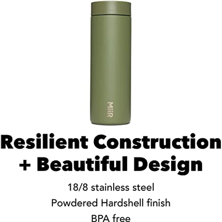 MiiR 360 Traveler, vakuumisolierte Thermoskanne, Evergreen, 473 ml, auslaufsicherer 360-Grad-Deckel, doppelwandige Isolierung, BPA-frei – Bild 4