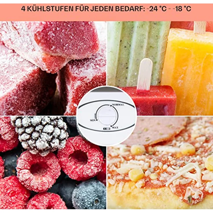 Klarstein Mini Gefrierschrank 64L, Freistehend, leise, mit Eiswürfelform und Eisschaber, effizient und kompakt – Bild 4