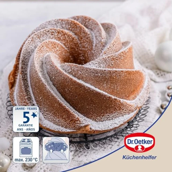 Dr. Oetker Back-Kunst Twist Gugelhupf- Back- Form Durchmesser 22cm (2552) Aluguss – Bild 3