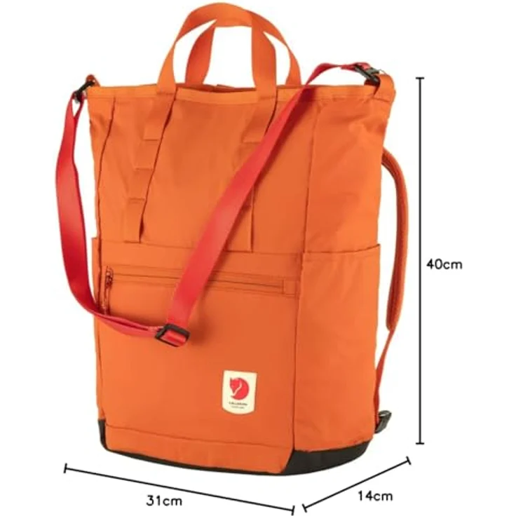 Fjällräven High Coast Totepack, Umhängetasche/Rucksack mit 23 l Volumen, Wasserabweisend, Sunset Orange – Bild 4