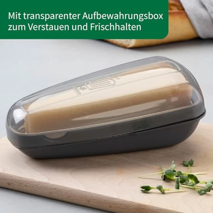 Chefkoch trifft Fackelmann Käsereibe, Parmesanreibe mit Behälter, Edelstahl und PP, 2in1 Funktion, spülmaschinengeeignet, dunkelgrau – Bild 5