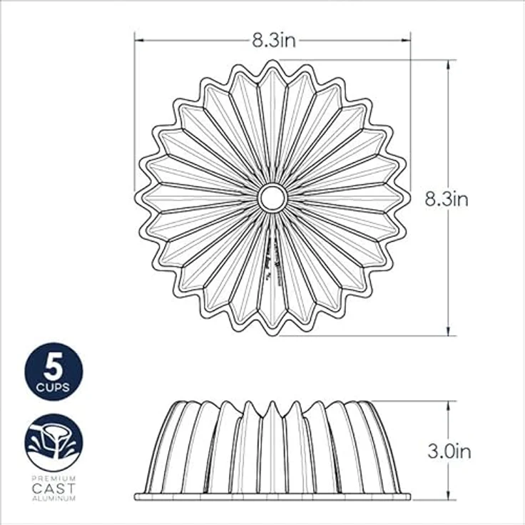 Nordic Ware Backform Brilliance Bundt Pan 5-cup – Bild 4