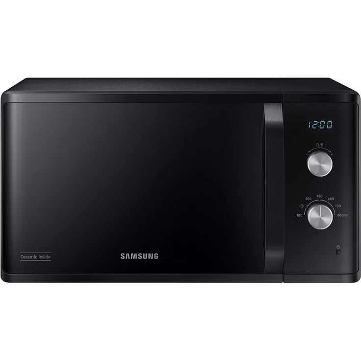 Samsung MS23K3614AK, Solo-Mikrowelle 23L, 800W, Keramik-Emaille-Hohlraum, schwarz