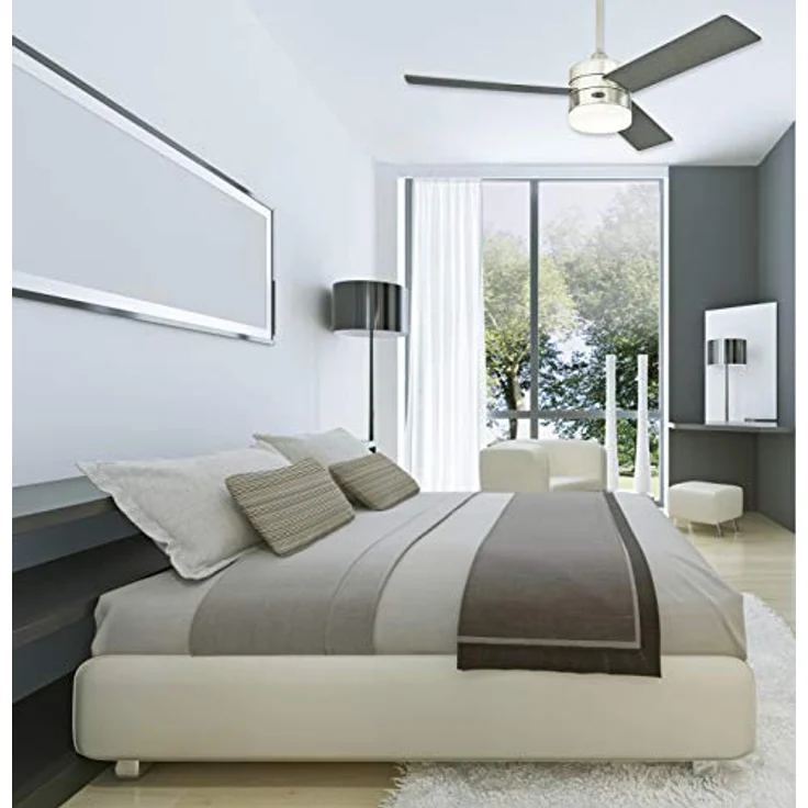 Westinghouse Lighting Westinghouse Alta Vista 7205440 Deckenventilator,A+, Metall, 17 W, edelstahl, 122 x 122 x 35 cm – Bild 4