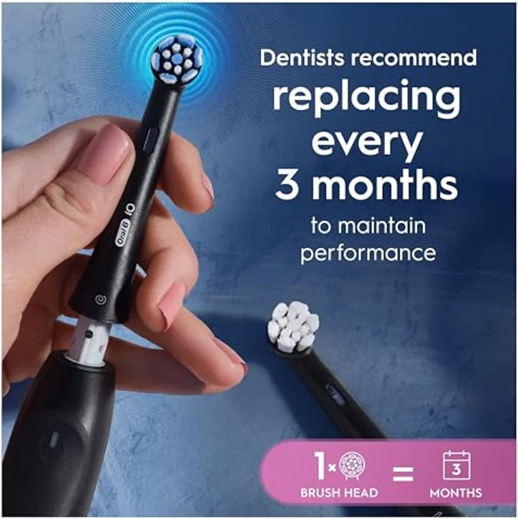 Oral-B iO Series Gentle Care, Zahnbürstenkopf mit 4000 weichen Borsten und Mikrovibrationen, schwarz, 3er Pack – Bild 4