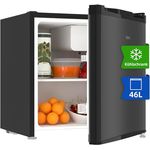 CHIQ Mini Bar Kühlschrank 46 L, Schwarz, Energieeffizienzklasse E, Sehr Leise 39dB, 12 Jahre Garantie