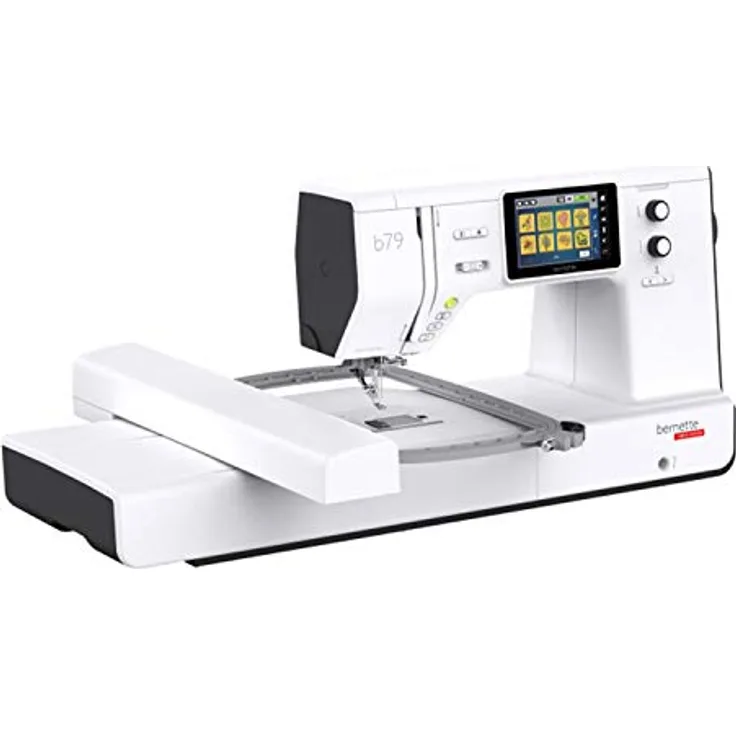 Bernette B79 mit Stickmodul  212 Nähprogramme Knopflochautomatik Computer-Nähmaschine, weiß
