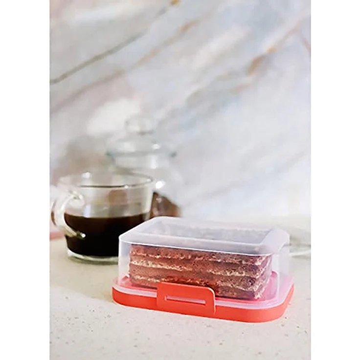 ENGELLAND - 1 x Stapelbare Butterdose mit Deckel und Klick-Verschluss, Grau/Transparent, Plastik-box, Butter-Glocke, BPA-frei, Mehrzweck, robust – Bild 4
