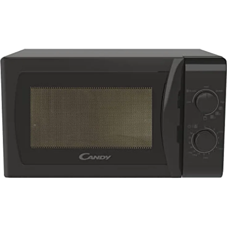 Candy Idea CMG20SMB Mikrowelle mit Grill, 20 l, 800 W-1050 W, 5 Leistungsstufen, 5 automatische Programme, akustische Alarmeinstellung, Teller 25,5 cm, Grillrost, Auftauen, linke Öffnung Schwarz