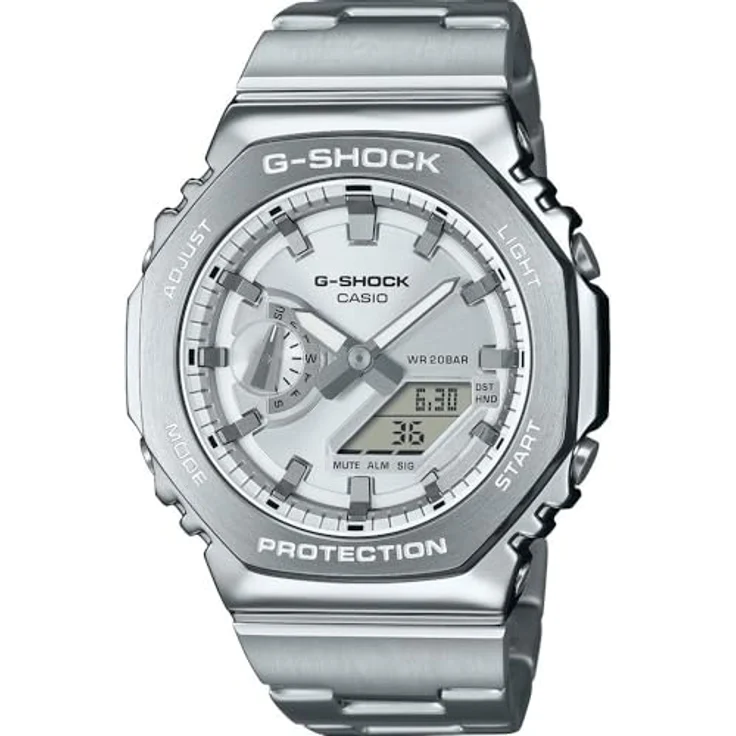 Casio G-Shock GM-2110D-7AER Klassische Herrenuhr mit 24-Stunden-Anzeige, Stoßfestigkeit und Stoppuhr – Bild 2