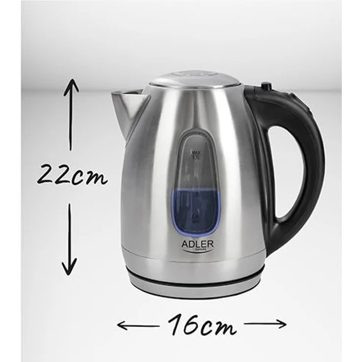 ADLER AD 1223 AD1223 FO-AD1223, Edelstahl, 1.7 liters, Silber-Schwarz – Bild 2