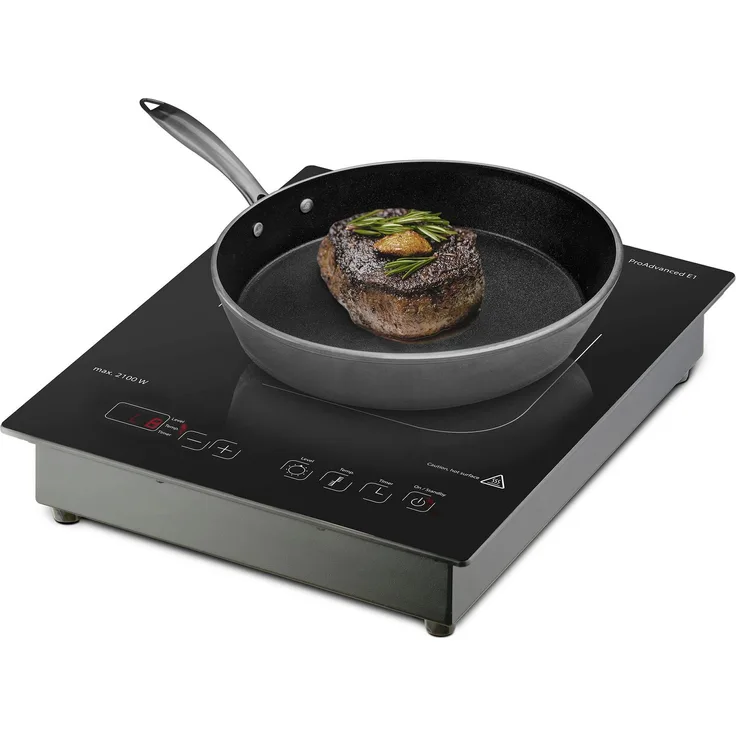 Caso Einzel-Induktionskochplatte 3043 ProAdvanced E1, 2100 Watt mit Timerfunktion von 1-180 min