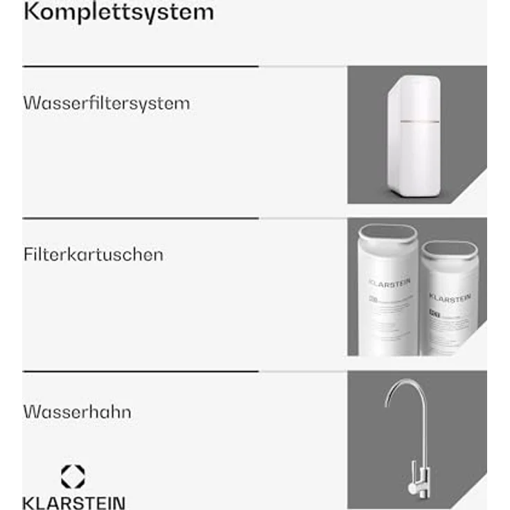 Klarstein PureLine 800 Wasserfiltersystem, 5-stufiges RO-Filter-System mit 800 GPD, inkl. Wasserhahn und 2 Filtern für Home Office – Bild 6