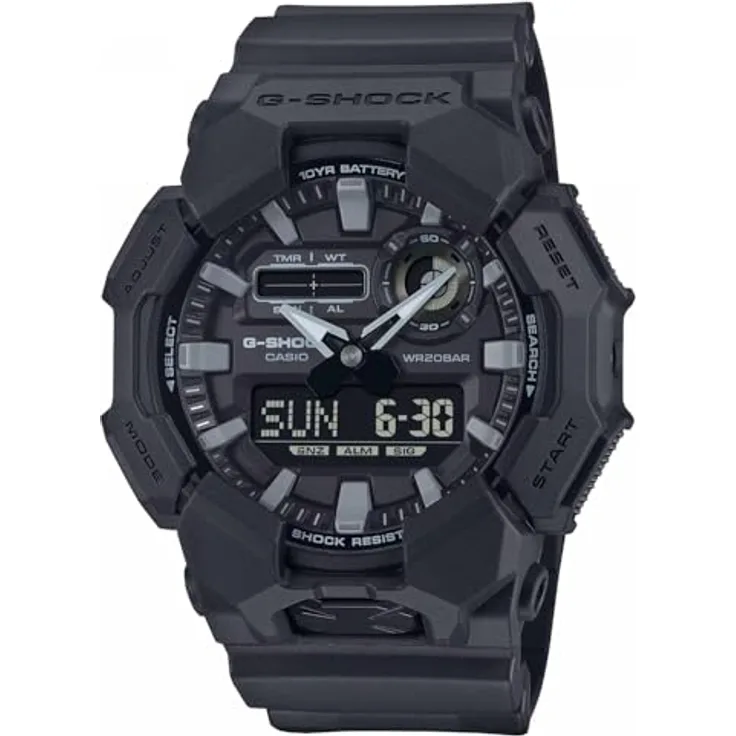 Casio G-Shock Classic Ana-Digi Herrenuhr Schwarz GA-010-1A1ER, Quarzwerk, Stoppuhr, Alarm, Beleuchtung