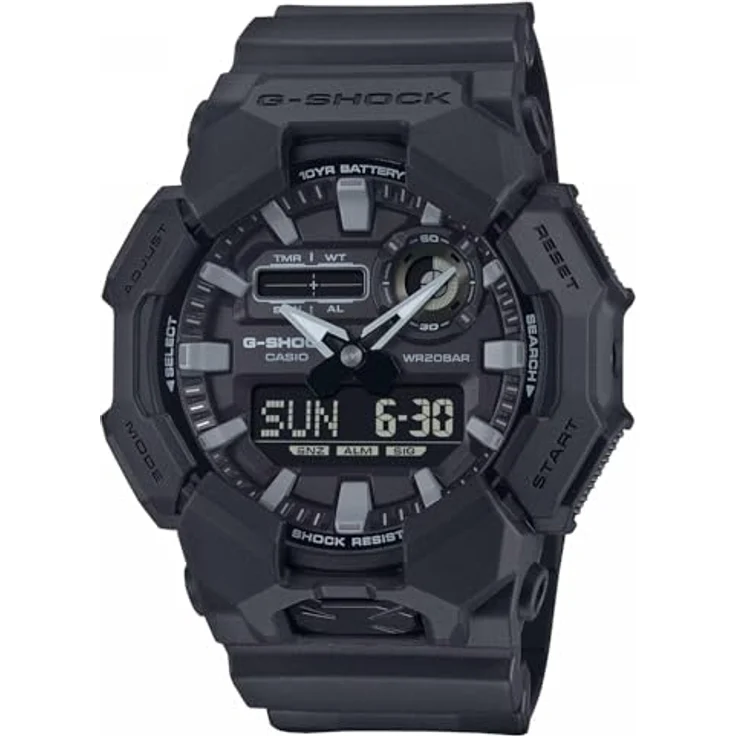 Casio G-Shock Classic Ana-Digi Herrenuhr Schwarz GA-010-1A1ER, Quarzwerk, Stoppuhr, Alarm, Beleuchtung – Bild 1