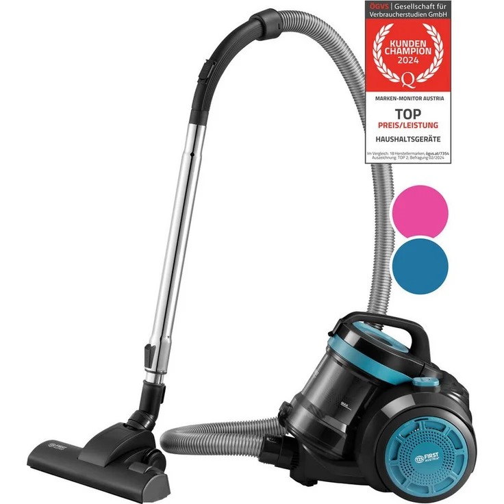 TZS FIRST AUSTRIA Bodenstaubsauger, 800 W, Beutellos, HEPA Filter, 2L, Petrol/Schwarz – Bild 1