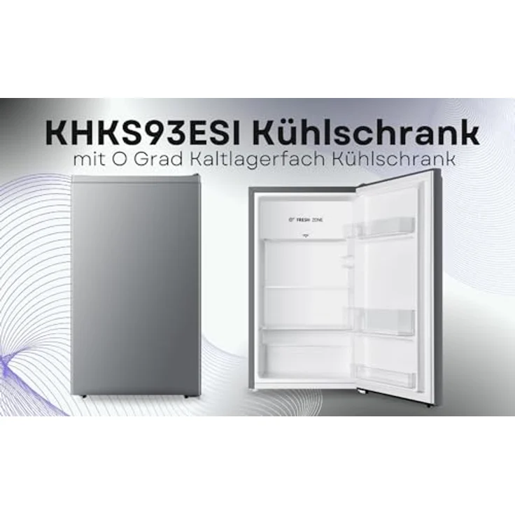 PKM KHKS93ESI Kühlschrank silber 94L Freistehend mit Kaltlagerfach 84 cm – Bild 3