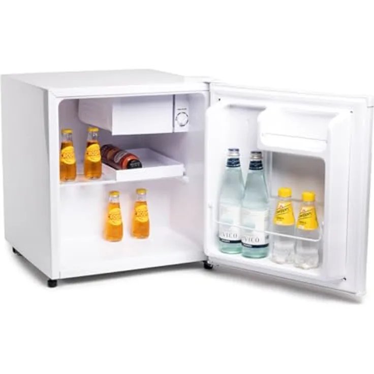 Melchioni Igloo Mini-Kühlschrank, 46 l, 38 dB, Energieklasse E, Weiß, mit umkehrbarer Tür und extra kaltem Fach