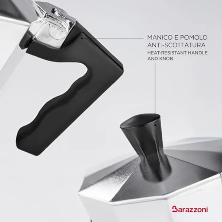 Barazzoni die Espressokocher 3 Tassen, Aluminium, Grau, 8.7 x 15.1 x 15.7 cm – Bild 8