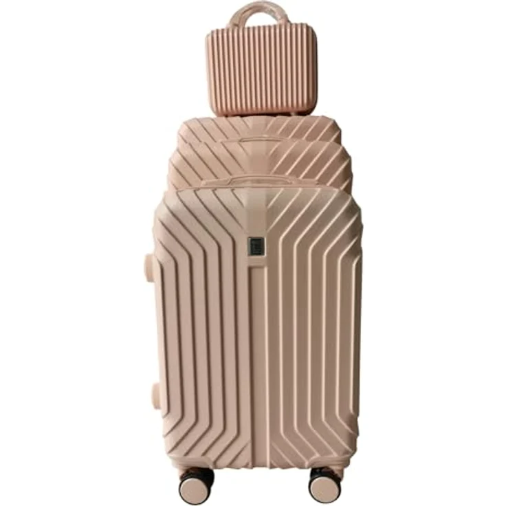 NTK-Collection Mabell 4-teiliges Kofferset, rosa, Hartschalenkoffer mit Teleskopgriff und integrierten Zahlenschloss, 115 l und Handgepäck bis 50 l – Bild 1