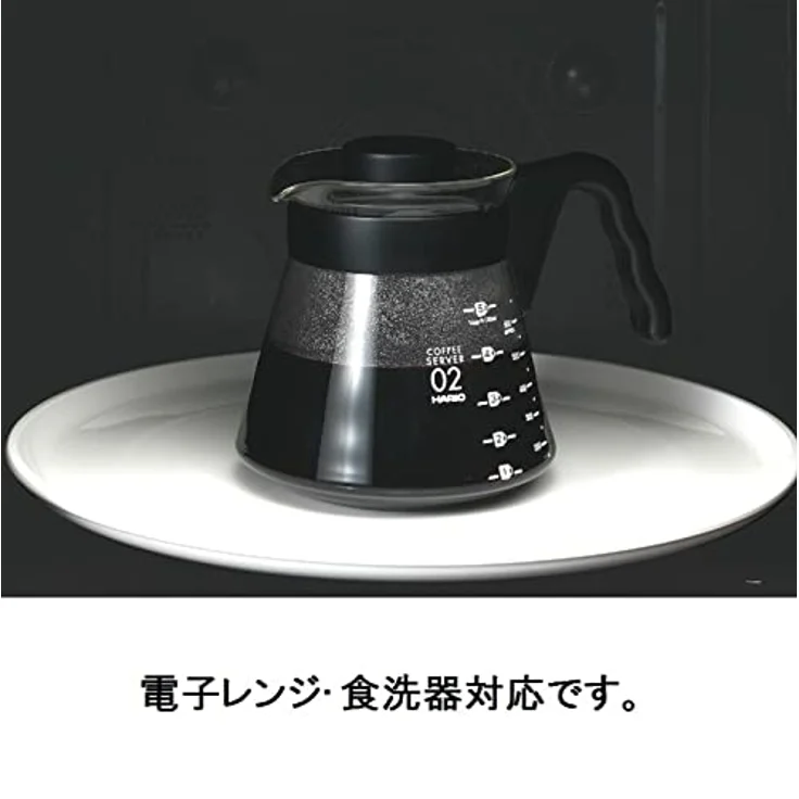Hario V60 Coffee Server Carafe VCS-02B, 700 ml, farbloses Glas, Japan Import, 17,3 x 14,1 x 13 cm – Bild 3