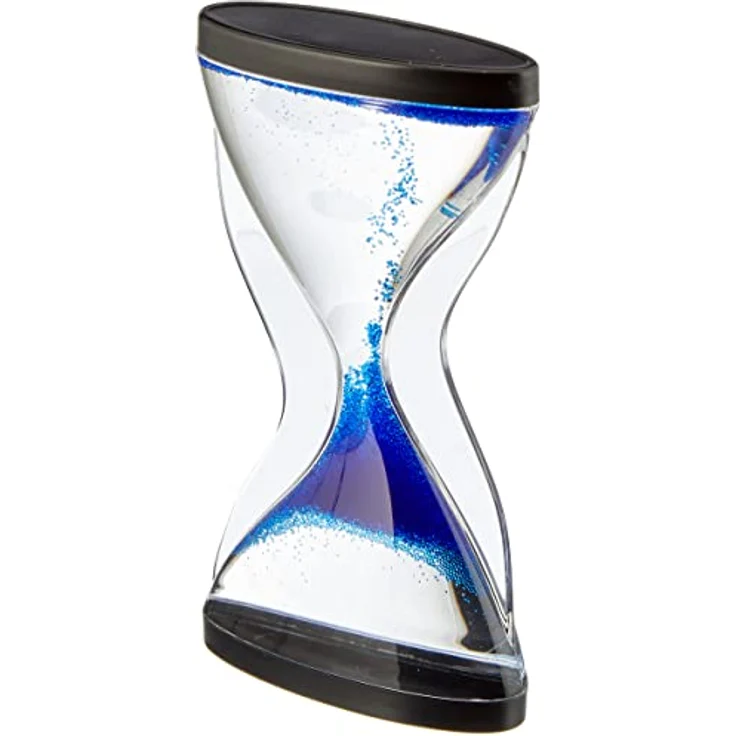 TFA Dostmann Contra Sanduhr mit nach Oben laufenden Kügelchen, Kunststoff, Blau, L 65 x B 24 x H 117 mm – Bild 3