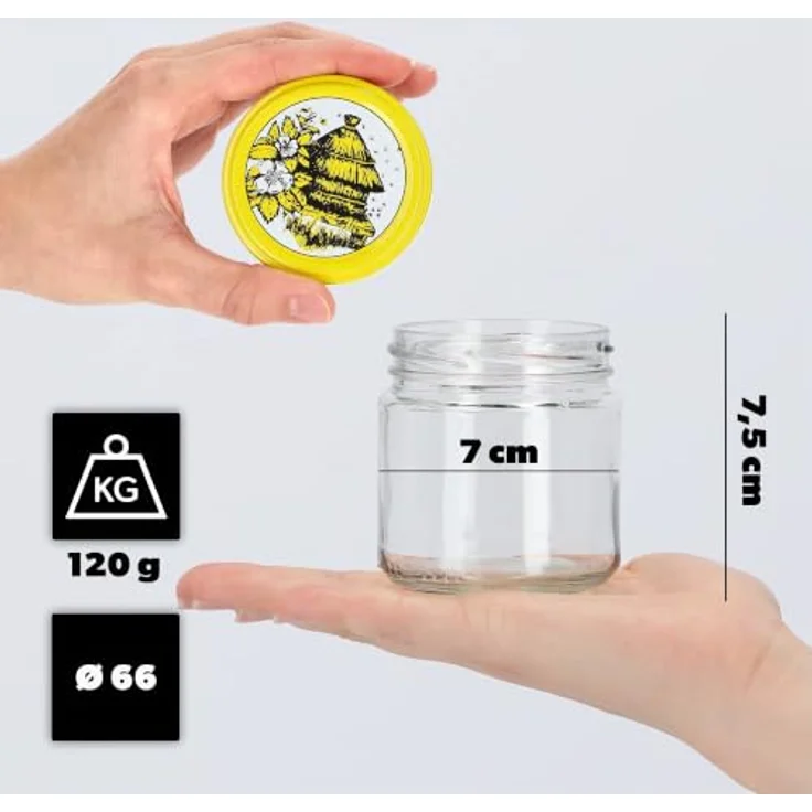 KADAX 10er Set Einmachgläser 200ml TO66, luftdichte Marmeladengläser mit Schraubdeckel, spülmaschinenfest und mehrfach pasteurisierbar – Bild 2
