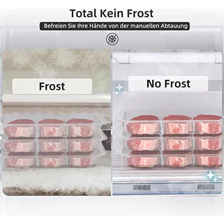 CHIQ FBM228NE4DE Freistehender Kühlschrank mit Gefrierfach,Kühl-Gefrierkombination 231L,No Frost,Multi-Air Flow,Wasserspender,170 cm hoch,12 Jahre Garantie auf den Kompressor – Bild 4