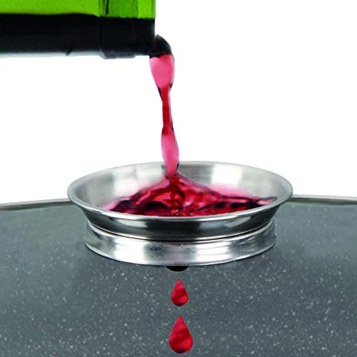 STONELINE Gourmet 38 x 26cm, oval, mit Aroma-Glasdeckel, induktionsgeeignet Bräter, Aluguss, Grau, 38 cm, 2-Einheiten – Bild 4