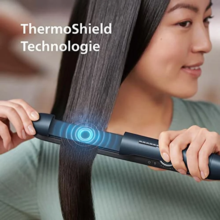 Philips Haarglätter der 7000er Serie mit ThermoShield Technologie, [Modell BHS732/00] Blau – Bild 4
