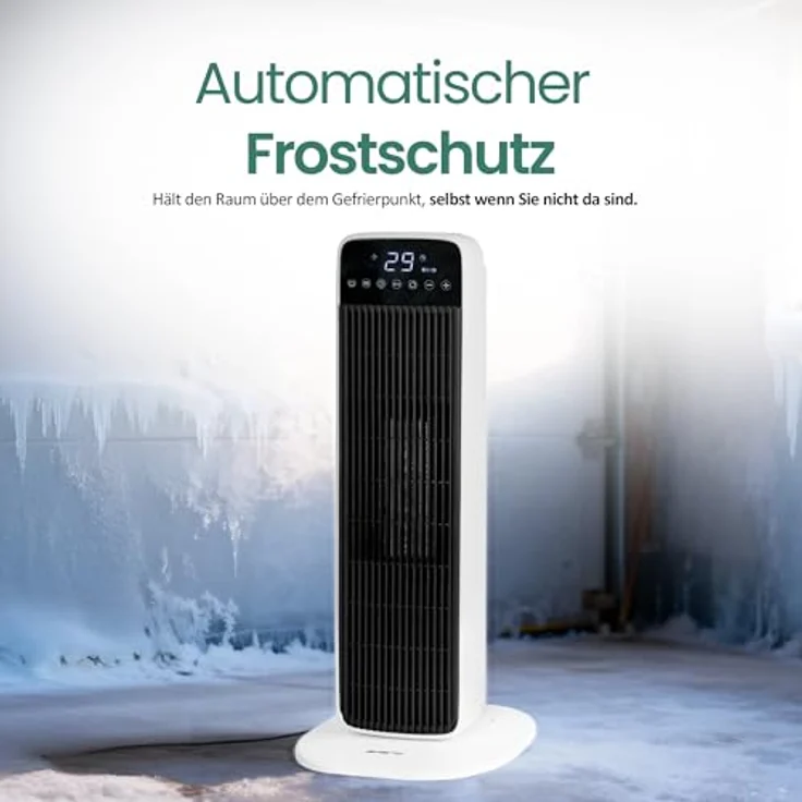 Emerio Keramik-Heizlüfter FH-132333, 2000W Heizleistung, 2 Heizstufen, schwarz, mit Thermostat und Fernbedienung – Bild 7