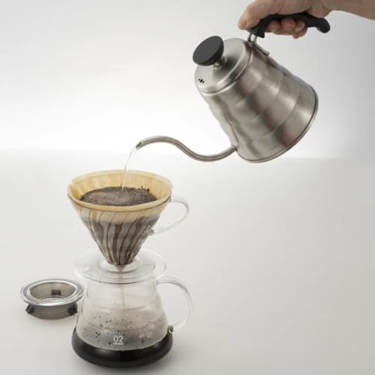 Hario Buono, Wasserkocher mit präziser Ausgusskanne und ergonomischem Griff, Edelstahl – Bild 5
