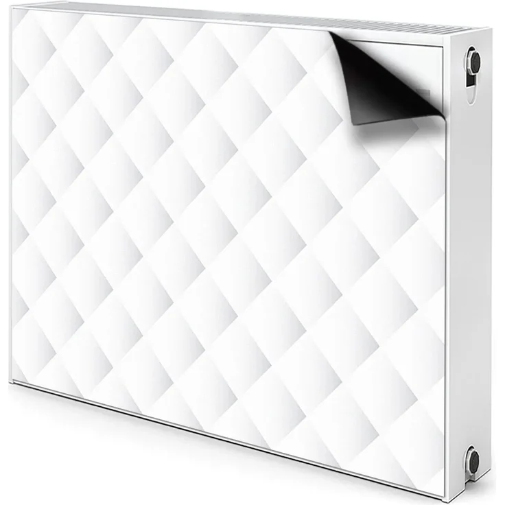 Tulup Magnetfolie für Heizkörper Art-Deco-Wand, dekorativ und schützend, 110x60 cm, Weiß