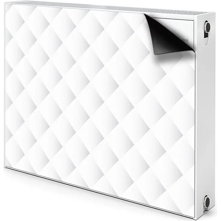 Tulup Magnetfolie für Heizkörper Art-Deco-Wand, dekorativ und schützend, 110x60 cm, Weiß