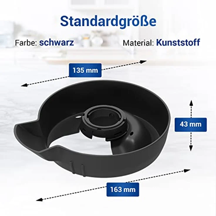 VIOKS Mixtopffuß Unterteil für Thermomix TM31, hitzebeständig, spülmaschinenfest, 163 mm x 135 mm x 43 mm – Bild 5