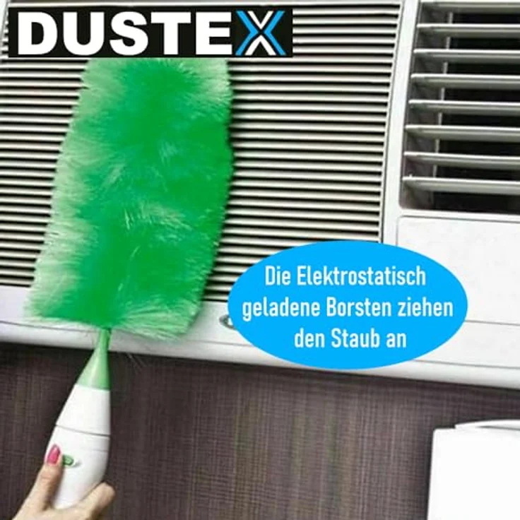 DUSTEX Elektrischer Staubwedel Staubwischer Staubbesen, Staubfänger Staubfeger elektrisch Putzen Reinigung – Bild 4