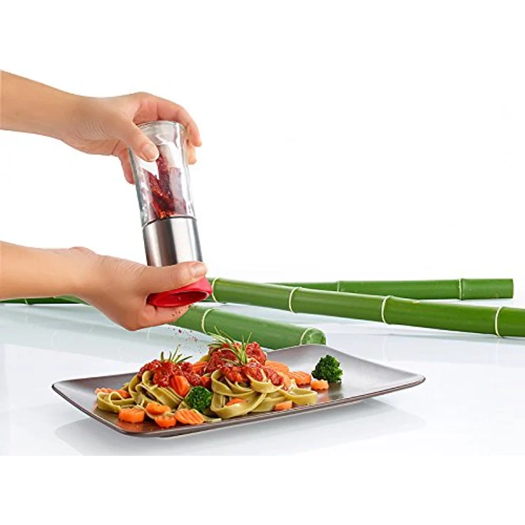 Rosenstein & Söhne Chillimühle: Gewürz- und Chilimühle mit Edelstahl-Mahlwerk (Peperonimühle, Chilischneider, Gewürzstreuer) – Bild 2