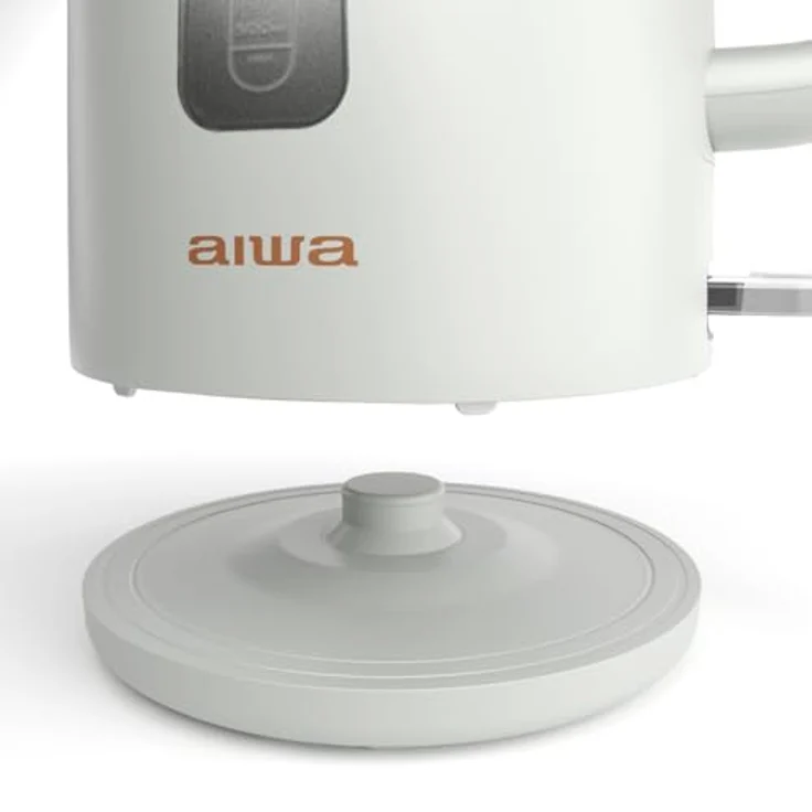 AIWA MIZUCHI AKT-2000 Wasserkocher, 1,7L, 2200W, kabellos, 360°-Sockel, Strix-System, abnehmbarer Filter, BPA-frei, weiß – Bild 5