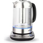 Elektronik SCHÄFER Wasserkocher mit Warmhaltefunktion und LED 1,7 Liter, silber