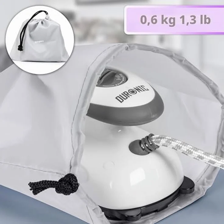 Duronic SI2 Reise-Dampfbügeleisen, 375W Minibügeleisen mit 50ml Wassertank und Kleiderbürste für Reisen – Bild 5