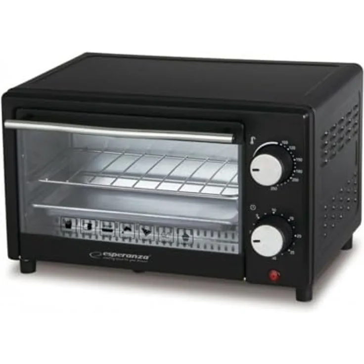 Esperanza EKO007 Minibackofen, 10 l, 900 W, schwarz