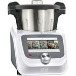 SilverCrest Küchenmaschine Monsieur Cuisine connect trend SKMC 1200 F6, WLAN-Schnittstelle, 7-Zoll-Touchscreen, 3 Liter Kochvolumen, Edelstahl, Silber