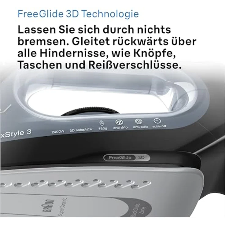 Braun SI 3054GY/3053BL/3055BK, schwarz/grau – Bild 6