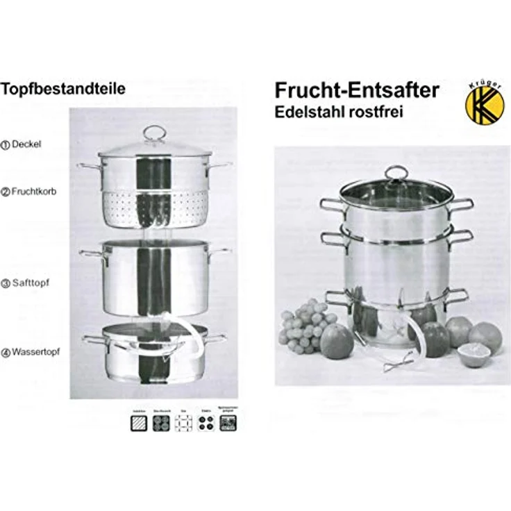 Krüger ES Edelstahl-Fruchtentsafter ''Mainau'' – Bild 3